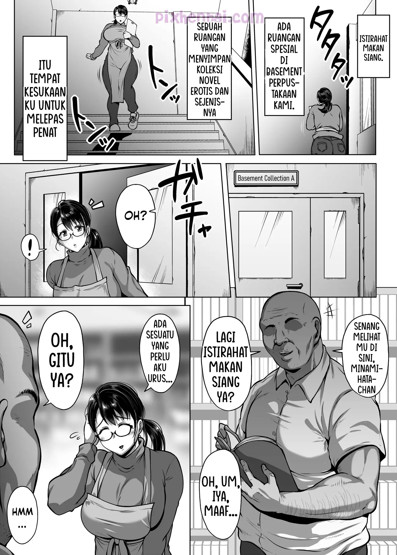 Komik hentai xxx manga sex bokep Lewd Librarian Pussy for Loan 7